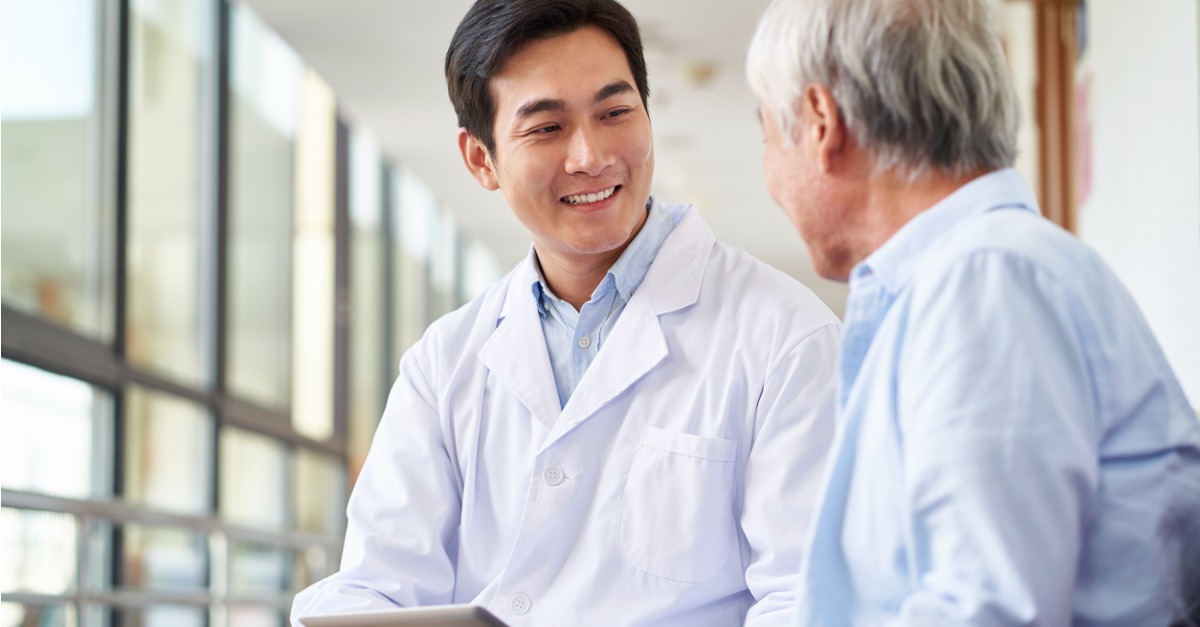 physician talking to patient