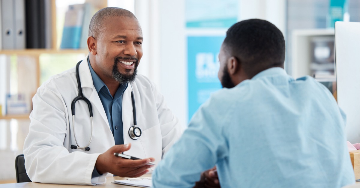 Man having consultation with doctor