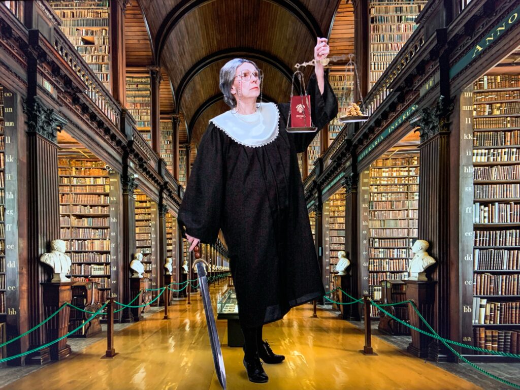 Karen Strelecki dressed as Ruth Bader Ginsburg
