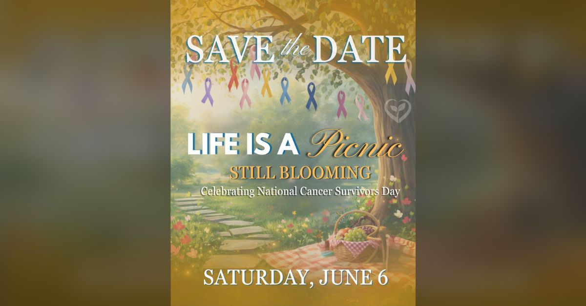 Life is a picnic save the date graphic